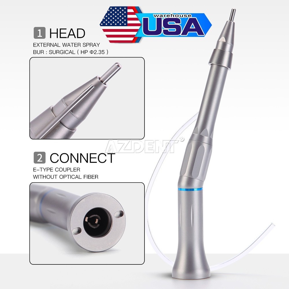 Dental Surgical Straight Handpiece Oral Surgery 20° Contra Angle 1:1 Nose Cone