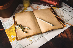 Leather Scroll Journal 100 Pages Vintage Style Unlined Deckle Edge Rustic Paper