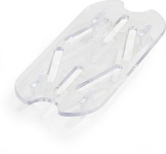 6-Pack 1/9 Size Clear Polycarbonate Food Pan Drain Shelf Tray for Kitchen