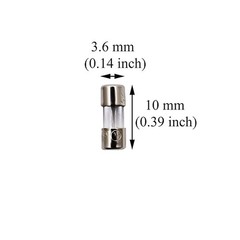 SIXQJZML 10 Pack F2.5AL Fast-Blow Mini Fuse 2.5A 2.5amp 125V Glass Fuses