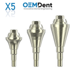 5x Dental Straight Multi Unit Prosthetic Ø4.8mm Megagen® BlueDiamond Compatible