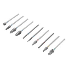 10Pc/kit Dental Lab Polishing Bur Drills Tungsten Steel Carbide Burs 2.35MM