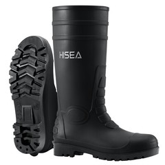 HISEA Men Rain Boots w/Steel Shank Waterproof Corrosion-Resistant Mud Work Boots