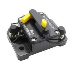 1X 60AMP 12V DC Circuit Breaker Reset Car Auto Marine Stereo Audio FuseInverter