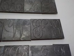 FONT LETTER MONOGRAM SCRIPT NUMBER LETTER PLATES FOR ENGRAVER ENGRAVING #3