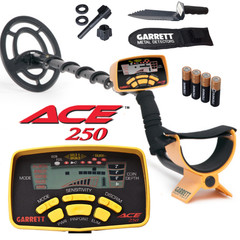 Garrett Ace 250 Metal Detector + Waterproof Coil + Edge Digger