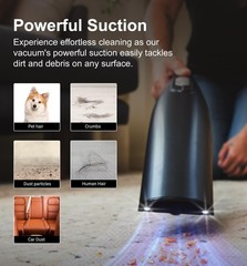 Tranqwil Cordless Handheld Vacuum, Lightweight Portable Vacuum 1.4lbs, Powerf…