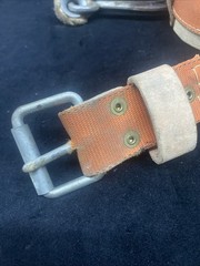Klein Buhrke 5480 Lineman Climbing Leather Safety Belt With Rope Vintage 1976