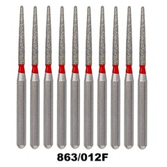 Dental Diamond Burs FG Flame Diamond Bur Fine Grit Red 863/012F High Speed