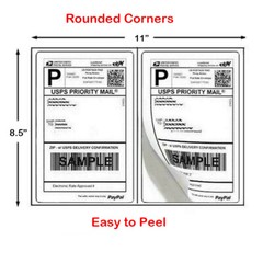 200 Pack Premium Shipping Labels Half Sheet 8.5×5.5 Self Adhesive Rounded Corner