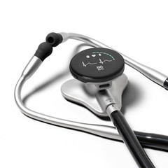 Eko CORE 500 Digital Stethoscope 40x Amp 3-Lead ECG FDA-Cleared Silver