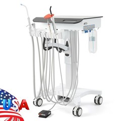 Portable Dental Delivery Unit Cart System /40L Silent Oil-Free Air Compressor