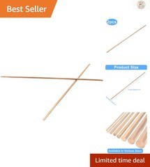 Beautifully Polished 2Pcs Copper Rods, 3mm Dia – Essential for DIY Metal Crafts