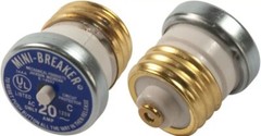 3 ~Bussmann Buss 20 Amp 125V Plastic Plug Fuse Breaker Time Delay MB-20 BP/MB-20