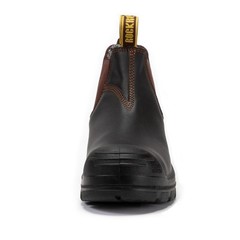 ROCKROOSTER Beaufort Men’s Dark Brown 6 inch Composite Toe Pull-on Leather Work