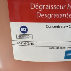 TENNANT 9006776 Degreaser 2 Pk, 2.5 Gal Jugs
