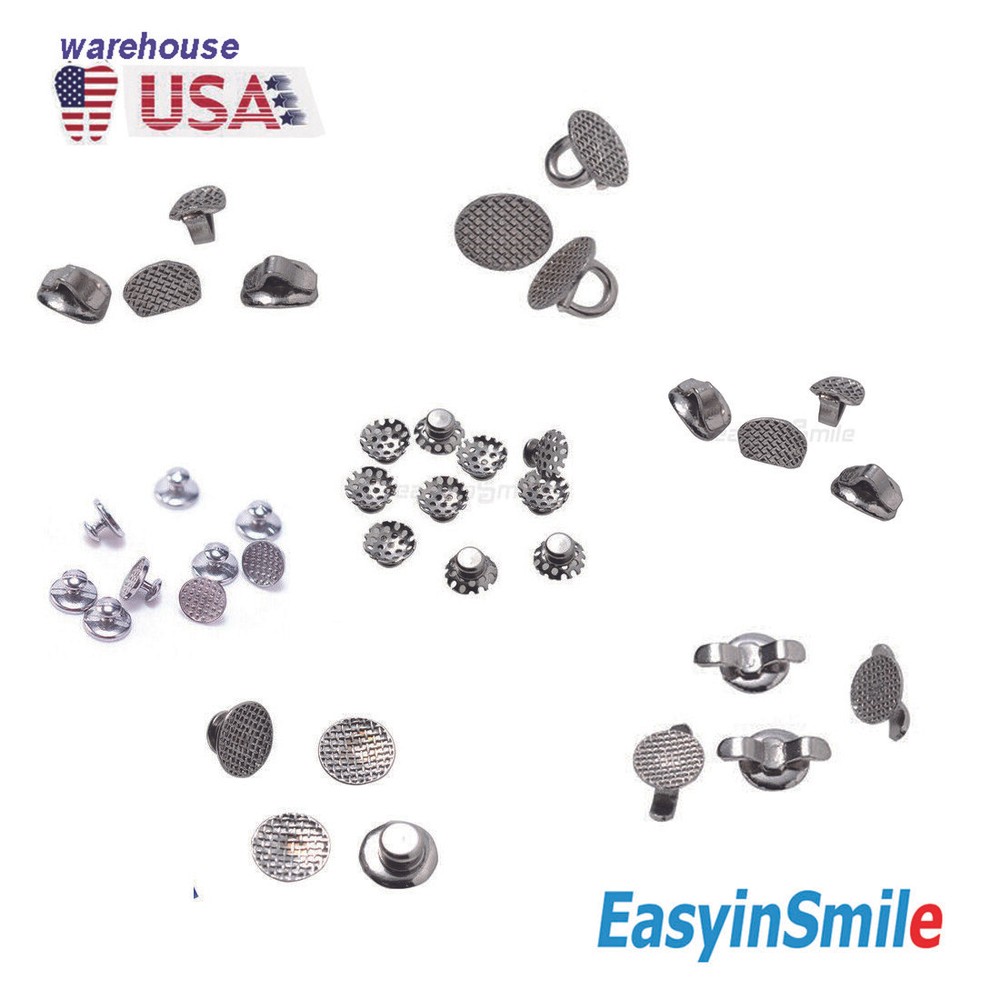 10Pcs/1PACK Dental Orthodontic Lingual Button For Bondable Round Mesh Base