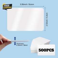 500 Pack CR80 PVC ID Cards 30Mil Blank White Plastic Badge Printer Cards