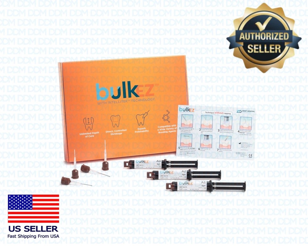 Bulk-EZ Dental Composite Trial Kit 3x 6g Syringes, One each: A1, A2, A3 & 20 Tip