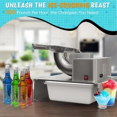 Valondino Commercial Ice Shaver 500LB/H Snow Cone Machine