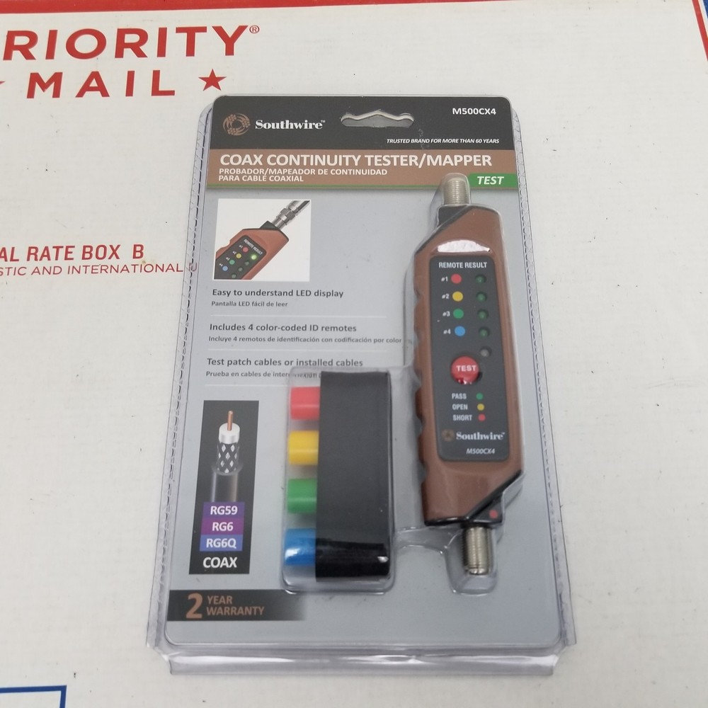 SOUTHWIRE M500CX4 Coax Video Cable Continuity Mapper Sealed New