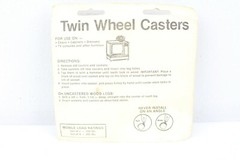 Lot of 2 Vintage Twin Wheel Casters 2″ Diameter Stem Type Keystone Franklin