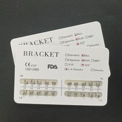 100Packs Dental Orthodontic Metal Brackets Mini Roth 022 345 hooks Mesh Base