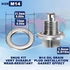 24PCS Oil Drain Plug Gasket Washer Aluminum M14 Crush Washer Oil Drain Plug P…