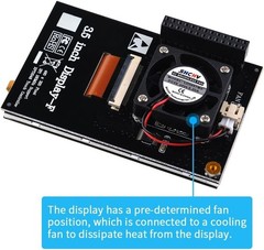Raspberry Pi 4 Compatible 3.5 Inch Touch Screen with Case and Heatsinks Included