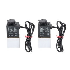 2X 1/4″ Fast Response Electric Air Water Solenoid Valve 12V DC Normally Closed