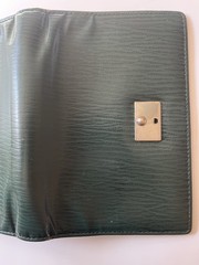 Gold Pfeil Organizer Wallet Notebook Filofax Pocket Size Green Leather/ Krause
