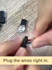 NEW Double-Wire Plug-in Connector,Cable Clamp with Locking Buckle, 10~100pcs