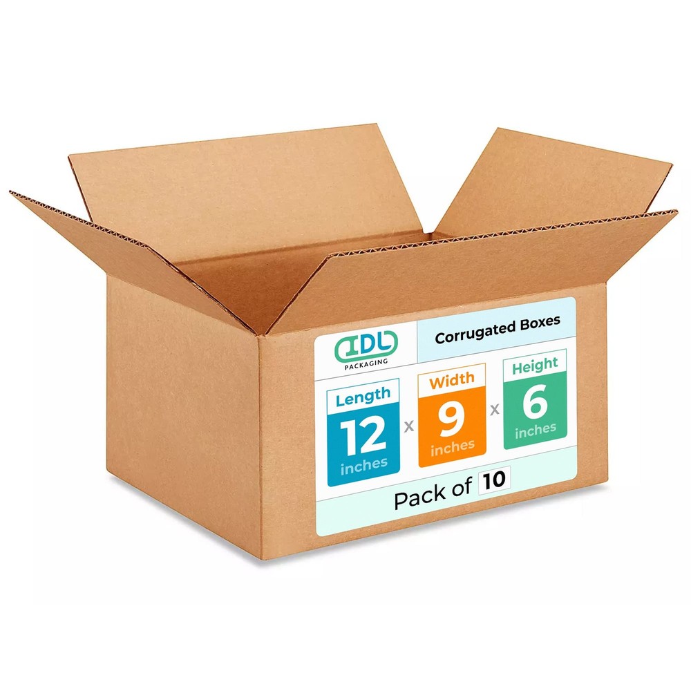Medium Moving & Shipping Boxes 12x9x6 inches (10-Pack) – Extra Strength 200 l…