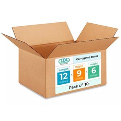 Medium Moving & Shipping Boxes 12x9x6 inches (10-Pack) – Extra Strength 200 l…
