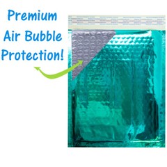 8.5×12 Holographic, Pink, Teal METALLIC BUBBLE MAILERS, Color Padded Envelopes!