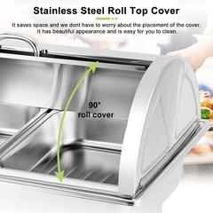 Electric Roll Top Chef Chafing Dish Buffet Set 2 Pans Buffet Servers and Warm…