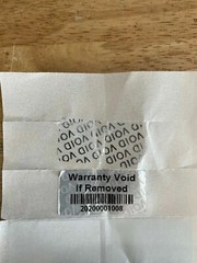 1000 Warranty Void BAR-CODE Hologram Security Label Stickers Tamper Evident Seal