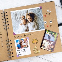 Bstorify Scrapbook Album 60 Pages (8 x 8 Inch) Brown Thick 8 x 8 Inch,