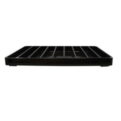 Heavy Duty Jet-Stone 2 Compartment Stackable Plastic Tray Organizer Black/White