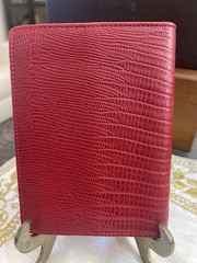 Filofax Slimline Pocket Topaz Red Leather NOS