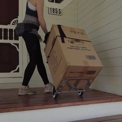 176lbs Folding Hand Truck Dolly Cart Wheeled Luggage Moving Trucks + Bungee Cord
