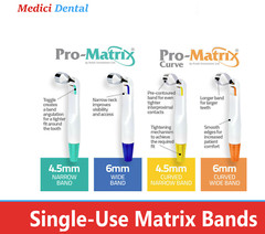 MEDICOM PRO-MATRIX BAND – Wide, 6mm, Blue – 50/Pk Dental Matrix Bands Single Use