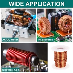 16 AWG Magnet Wire, 6 OZ/169.8g Enameled Copper Wire, 155C(311F)