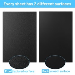 4 PCS Black ABS Plastic Sheet 12x16x1/8 Inch Dual Textured Rigid Moldable