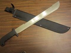 23″ MACHETE w/18″ Serrated Blade Cutting Tool thick brush and grass , vines