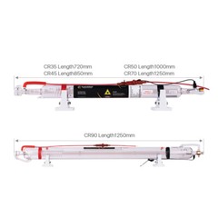 Cloudray 40W/50W/60W/80W/100W CO2 Laser Tube for CO2 Laser Engraver Cutter