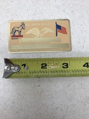 NEW Vintage SSN Social Security Card Metal USA Democrat Symbol