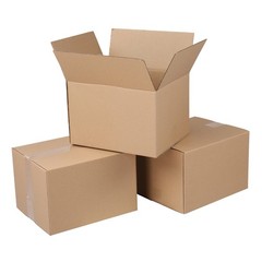 50 12x10x8 Brown/Kraft Corrugated Cardboard Shipping Boxes for Moving & Storage
