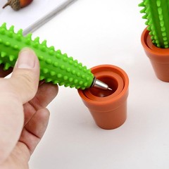 Cactus Pens, 3pcs Cactus Bonsai Shaped Pens Ballpoint Pens Stationery for Hom