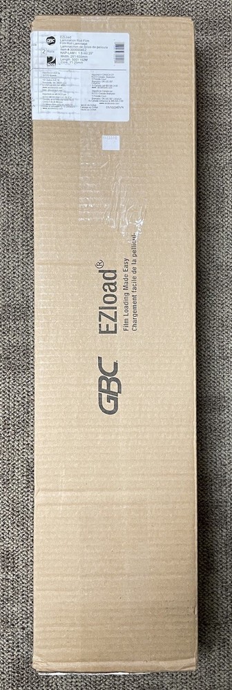 2 PACK GBC EZLOAD FILM LAMINATION ROLL 3000004EZ 1.5 ml. 25” X 500′. NAP-LAM